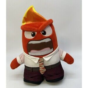 Inside Out Talking Anger Plush 9.5" Fire Flame Disney Pixar Tomy Works Video